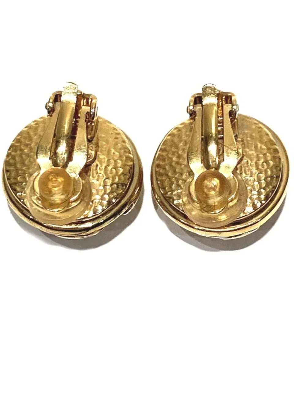 Chanel CC Logo Earrings Rhinestone